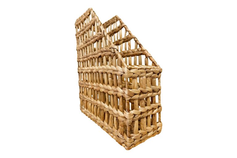 natural woven magazine holder