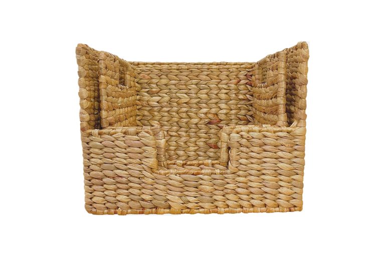 woven book storage organizer