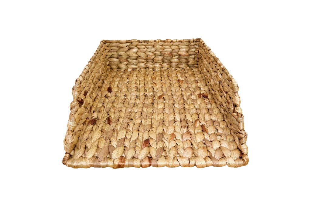 Natural woven document tray